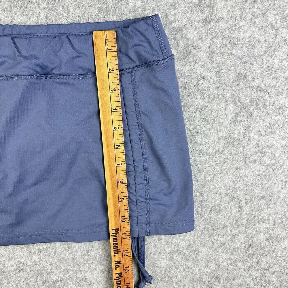 LIJA Golf Skirt Womens Medium Blue Lined Cinch Athletic Athleisure Stretch Mini